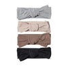 Bamboo Set-of-4 Baby Bow in Cocoa, Heather, Jet and Sand