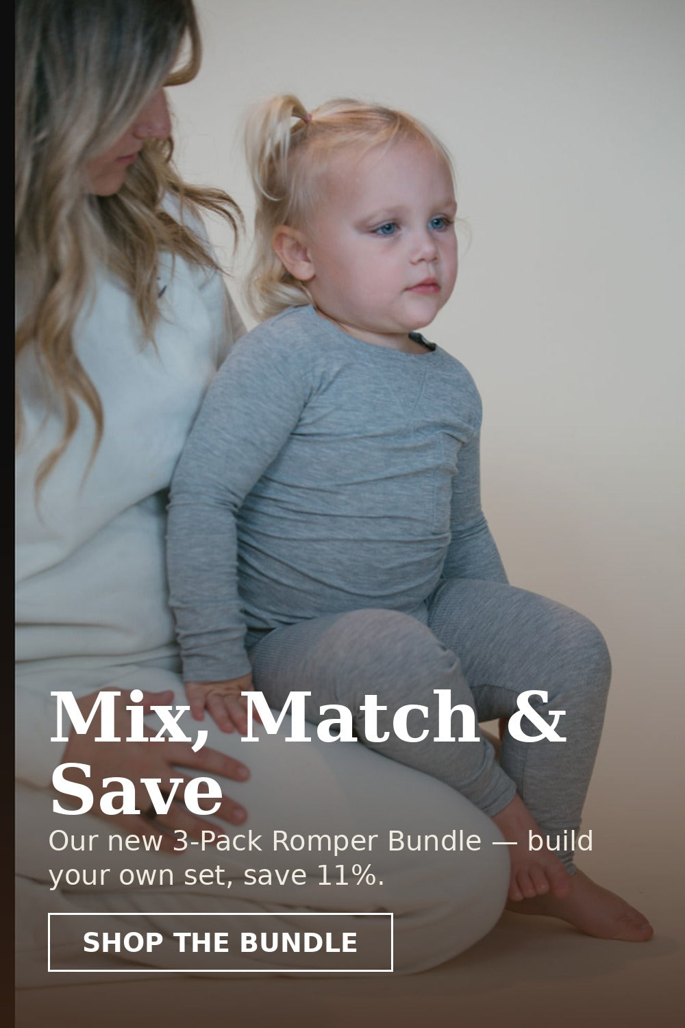Mother and toddler in Nesting Club bamboo loungewear