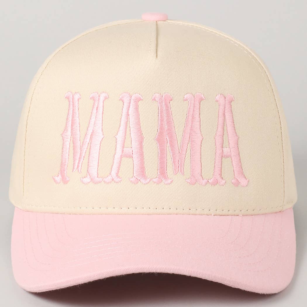 MAMA Typographic Design Embroidery Baseball Cap