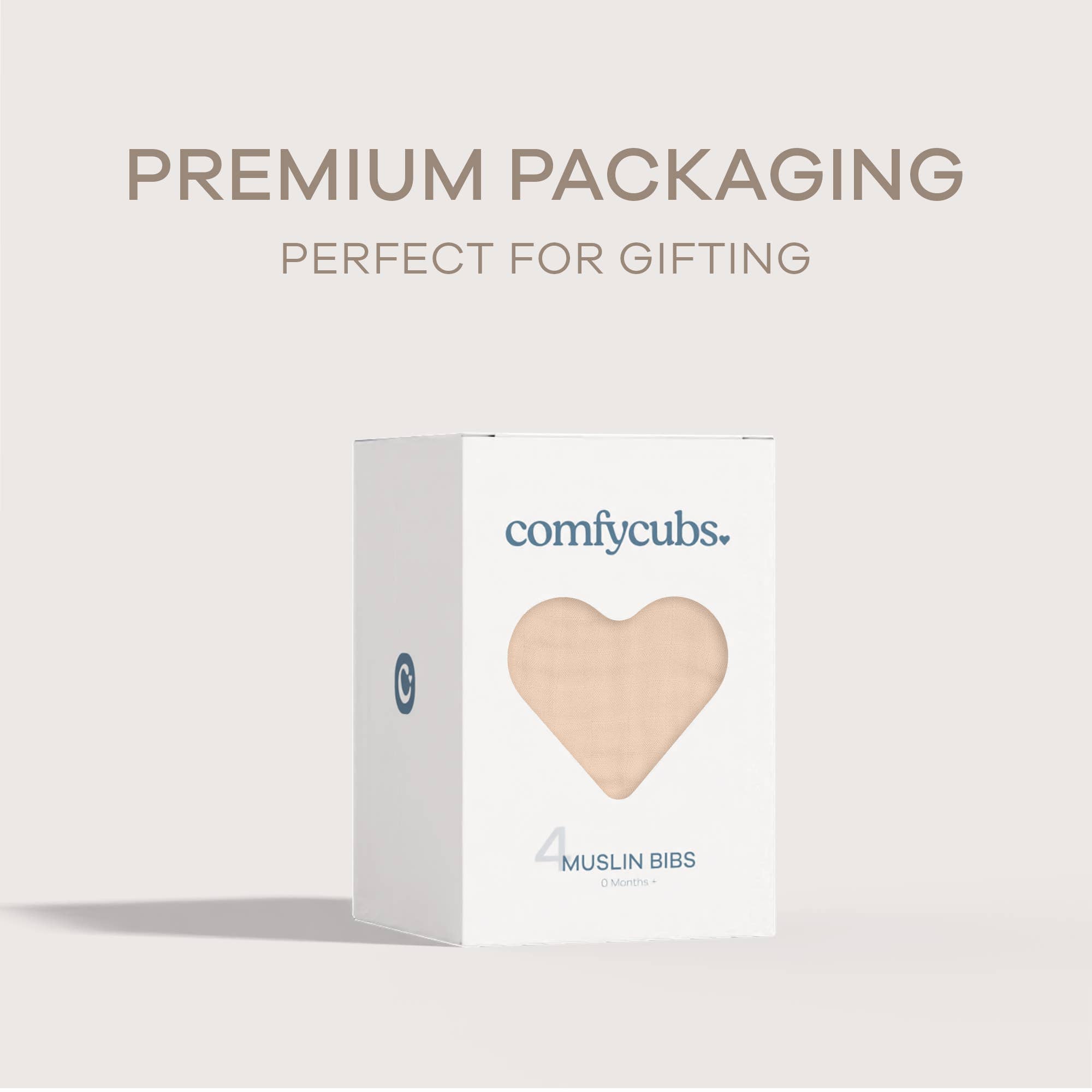 Muslin Bibs for Babies, Drool and Teething Bib by Comfy Cubs