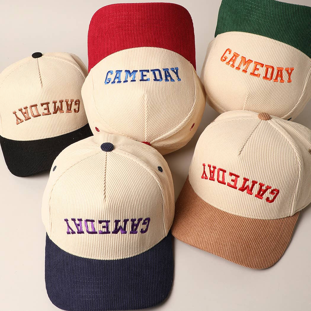 GAMEDAY Upside Down Trucker Corduroy Baseball Cap