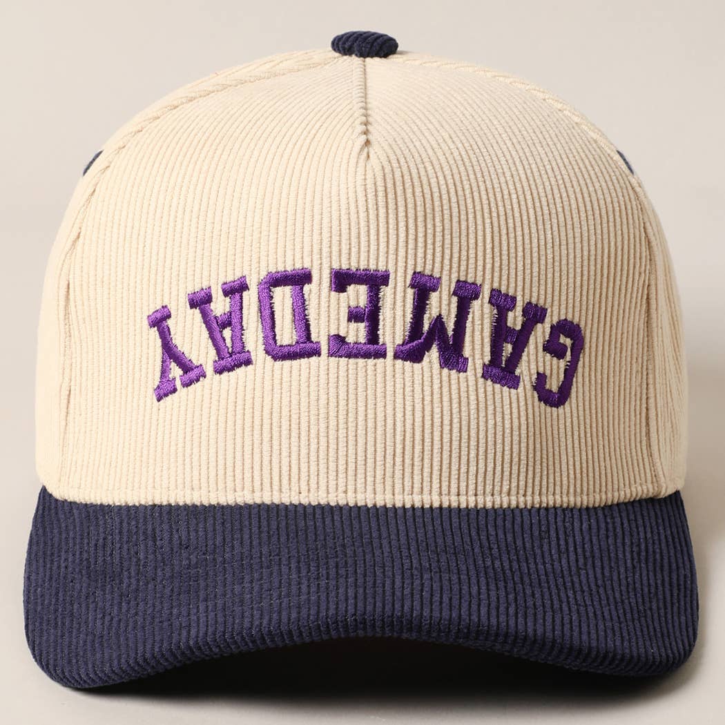 GAMEDAY Upside Down Trucker Corduroy Baseball Cap