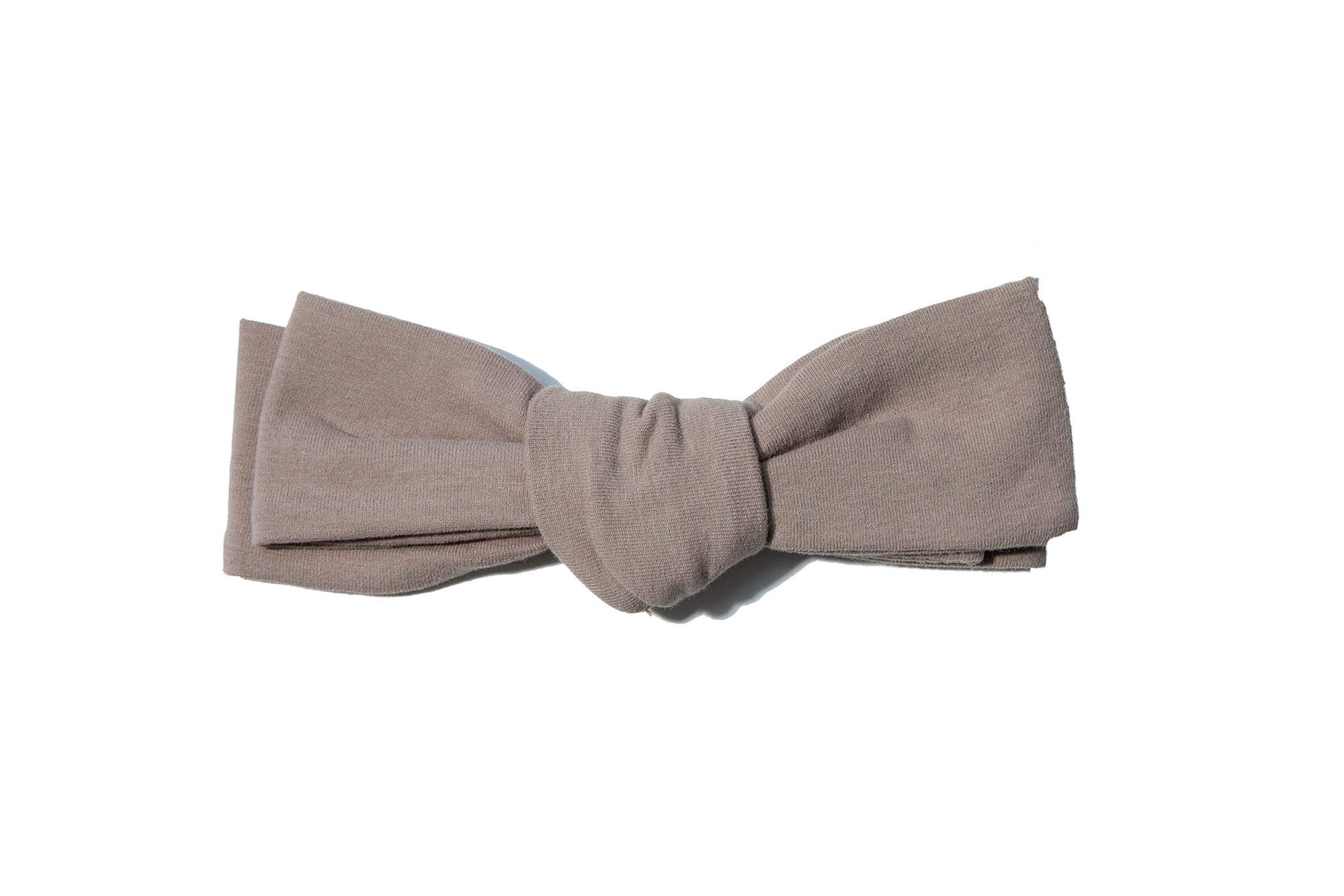 Set-of-4 Organic Cotton Baby Bow in Cocoa, Jet, Heather and Sand