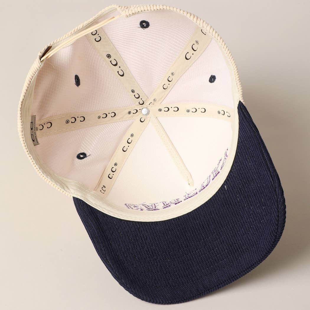 GAMEDAY Upside Down Trucker Corduroy Baseball Cap