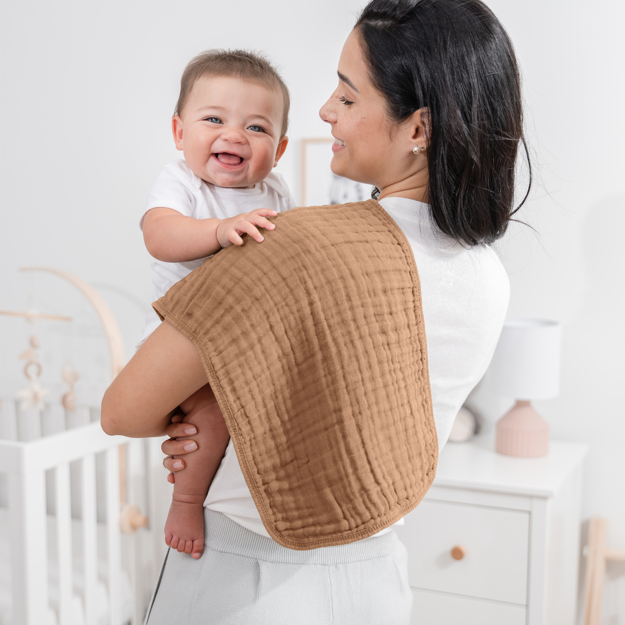 Baby Burp Cloths - 100% Muslin Cotton by Comfy Cubs