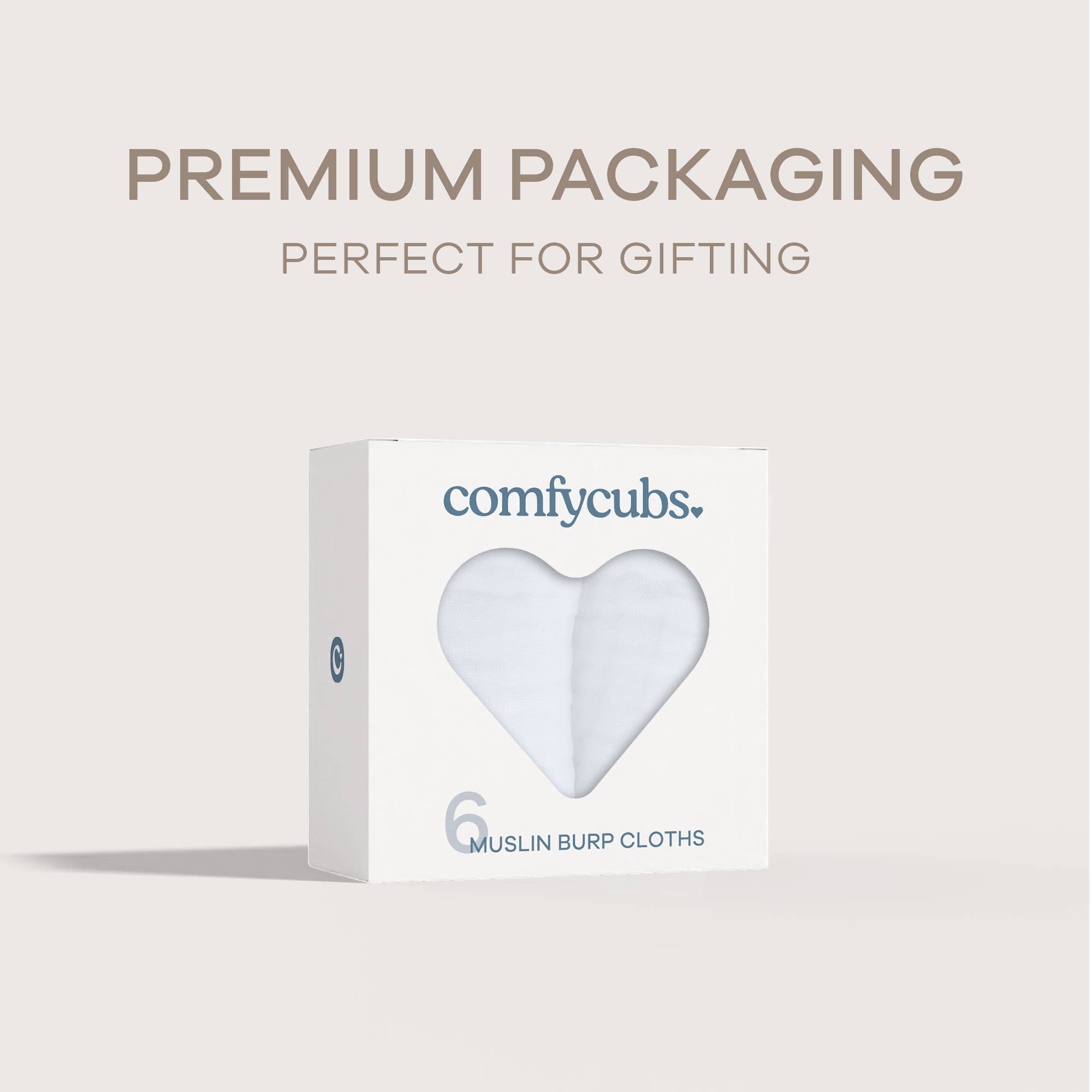 Baby Burp Cloths - 100% Muslin Cotton by Comfy Cubs