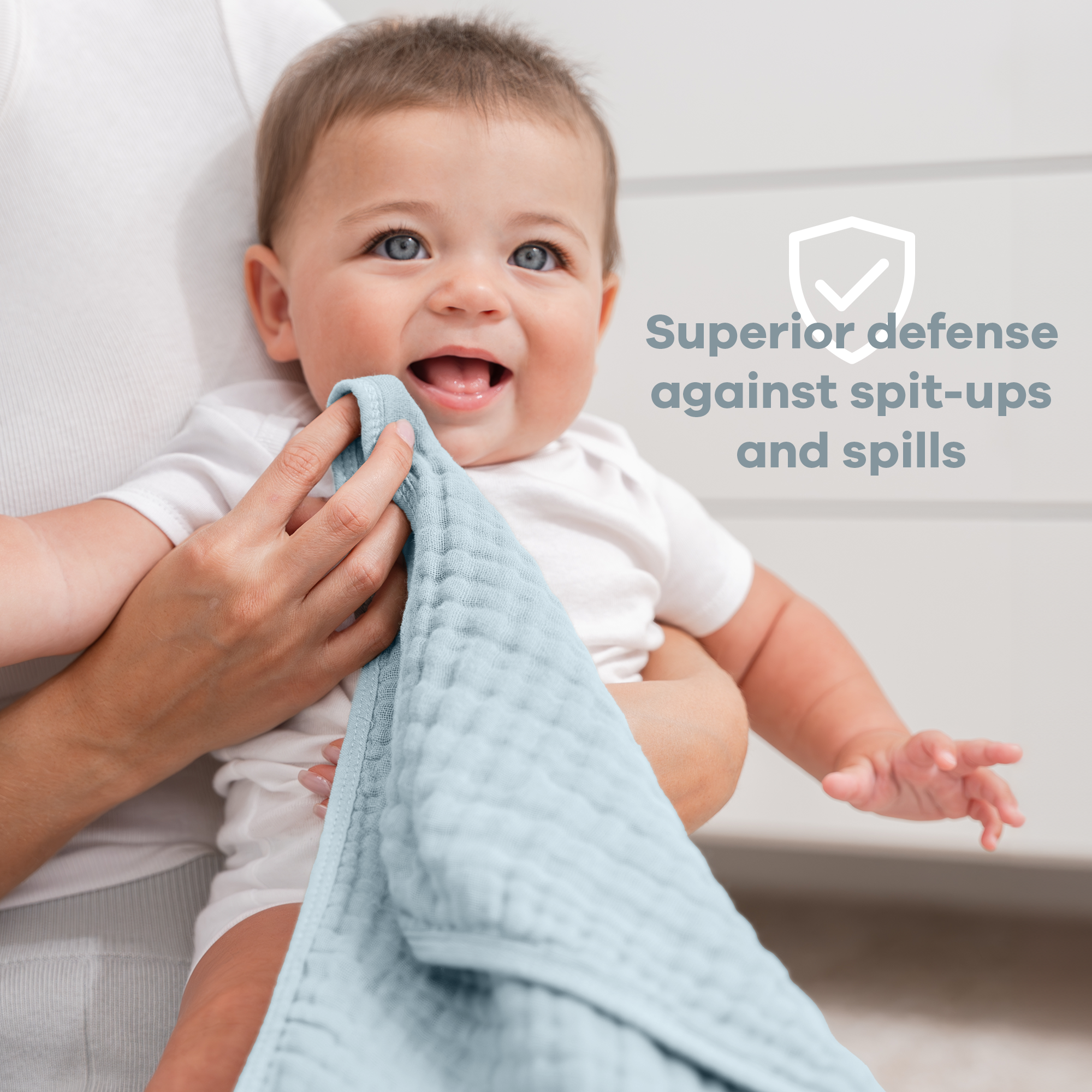 Baby Burp Cloths - 100% Muslin Cotton by Comfy Cubs