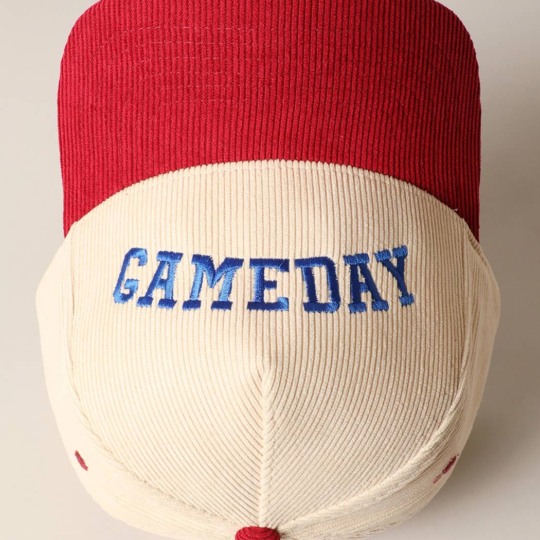 GAMEDAY Upside Down Trucker Corduroy Baseball Cap