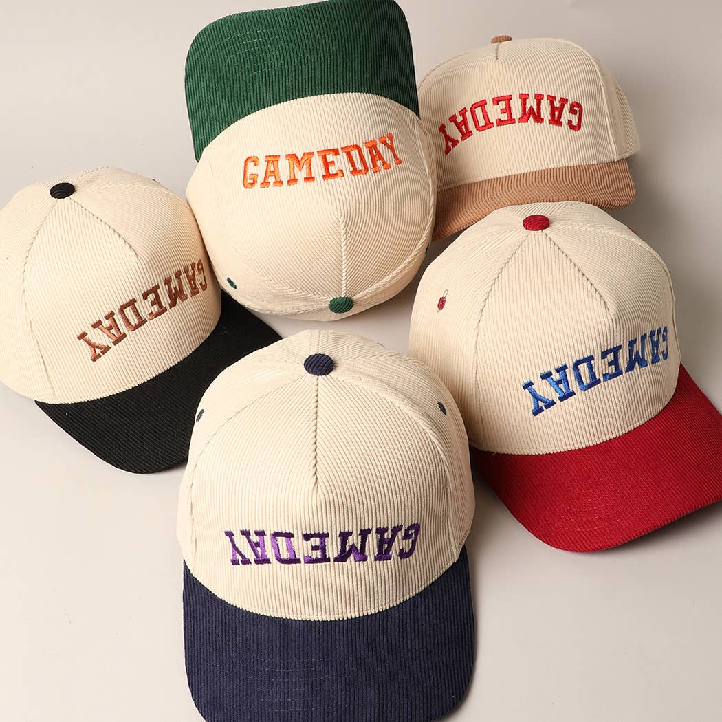 GAMEDAY Upside Down Trucker Corduroy Baseball Cap