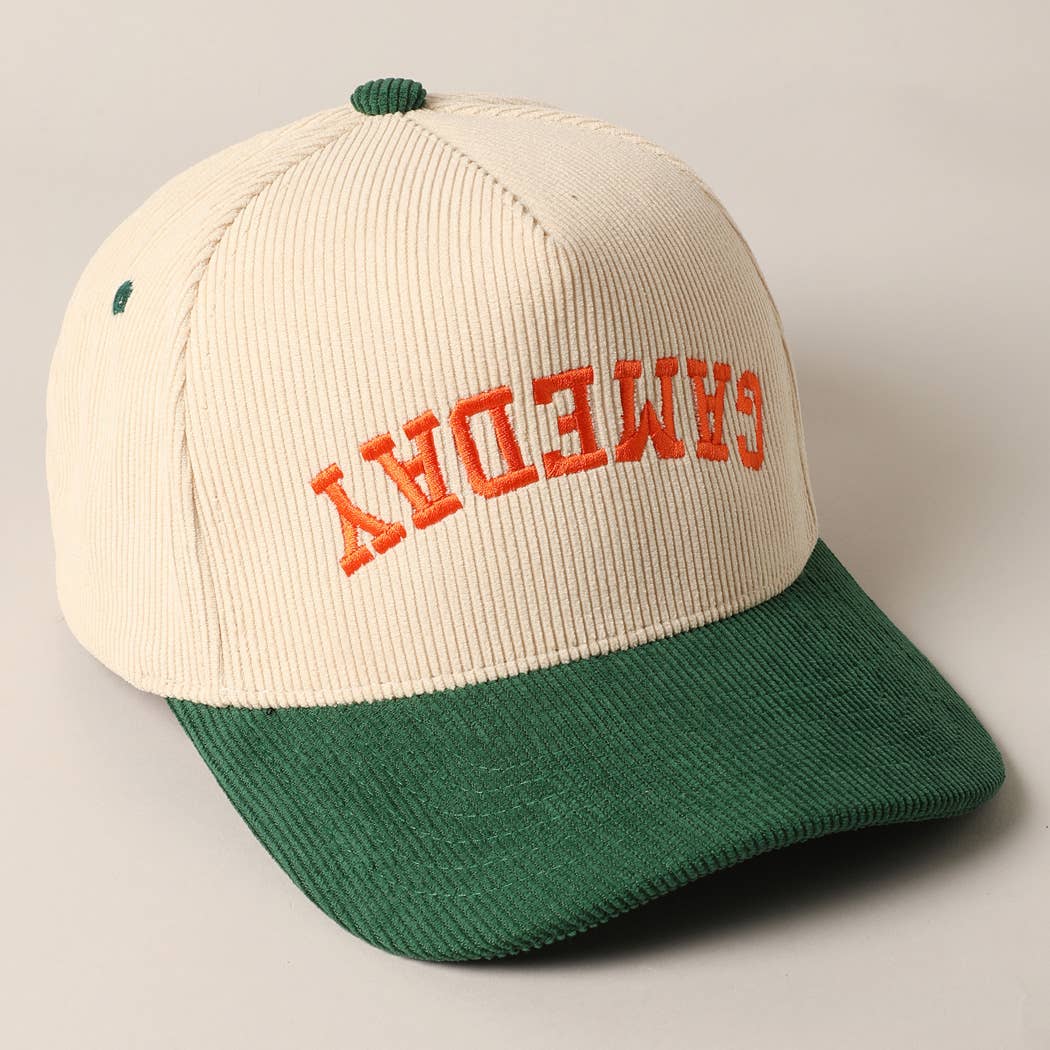 GAMEDAY Upside Down Trucker Corduroy Baseball Cap