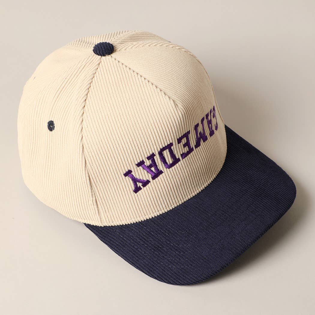 GAMEDAY Upside Down Trucker Corduroy Baseball Cap
