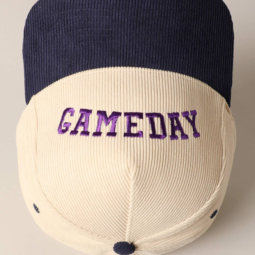 GAMEDAY Upside Down Trucker Corduroy Baseball Cap
