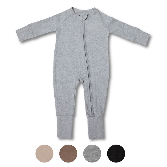 Nesting Club bamboo zip rompers