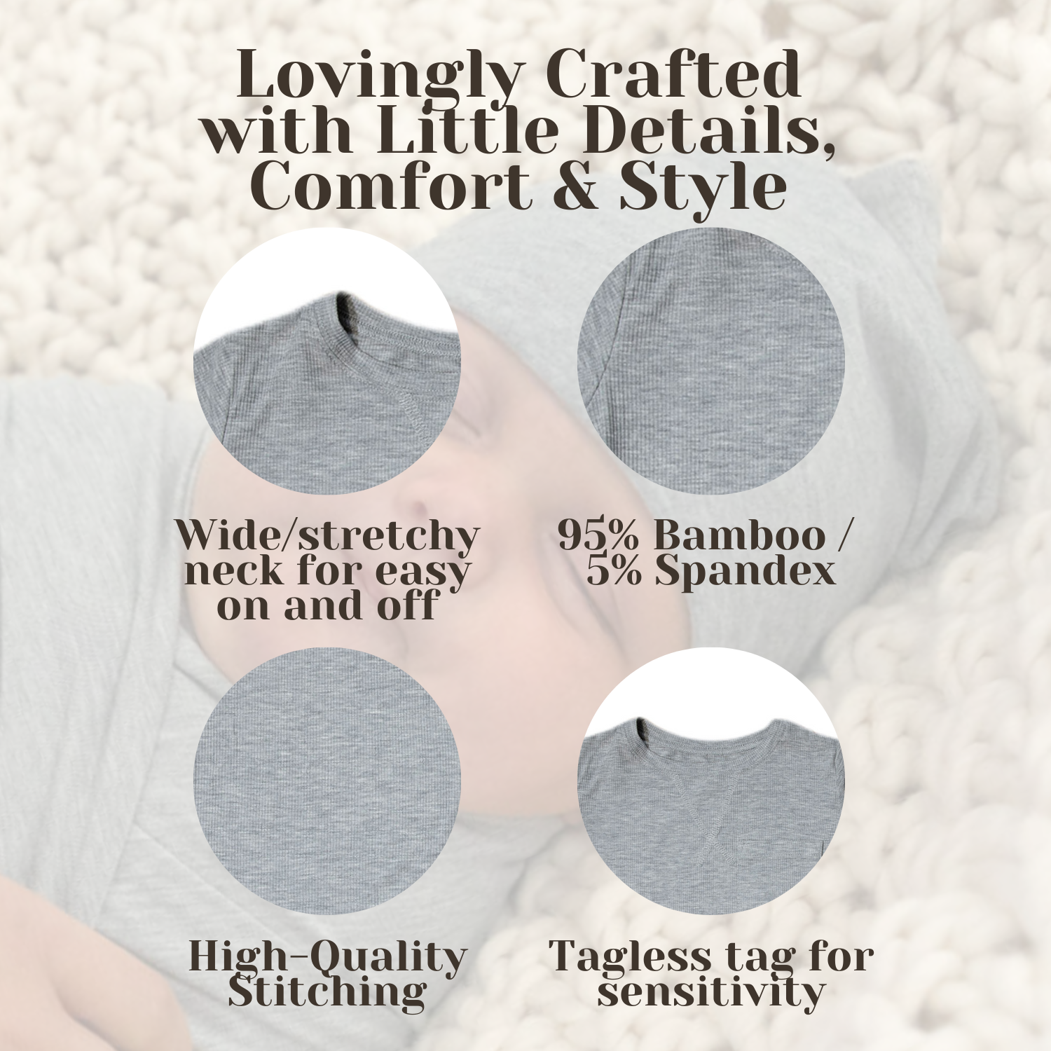 Ribbed Bamboo Long Sleeve Toddler Set in Heather