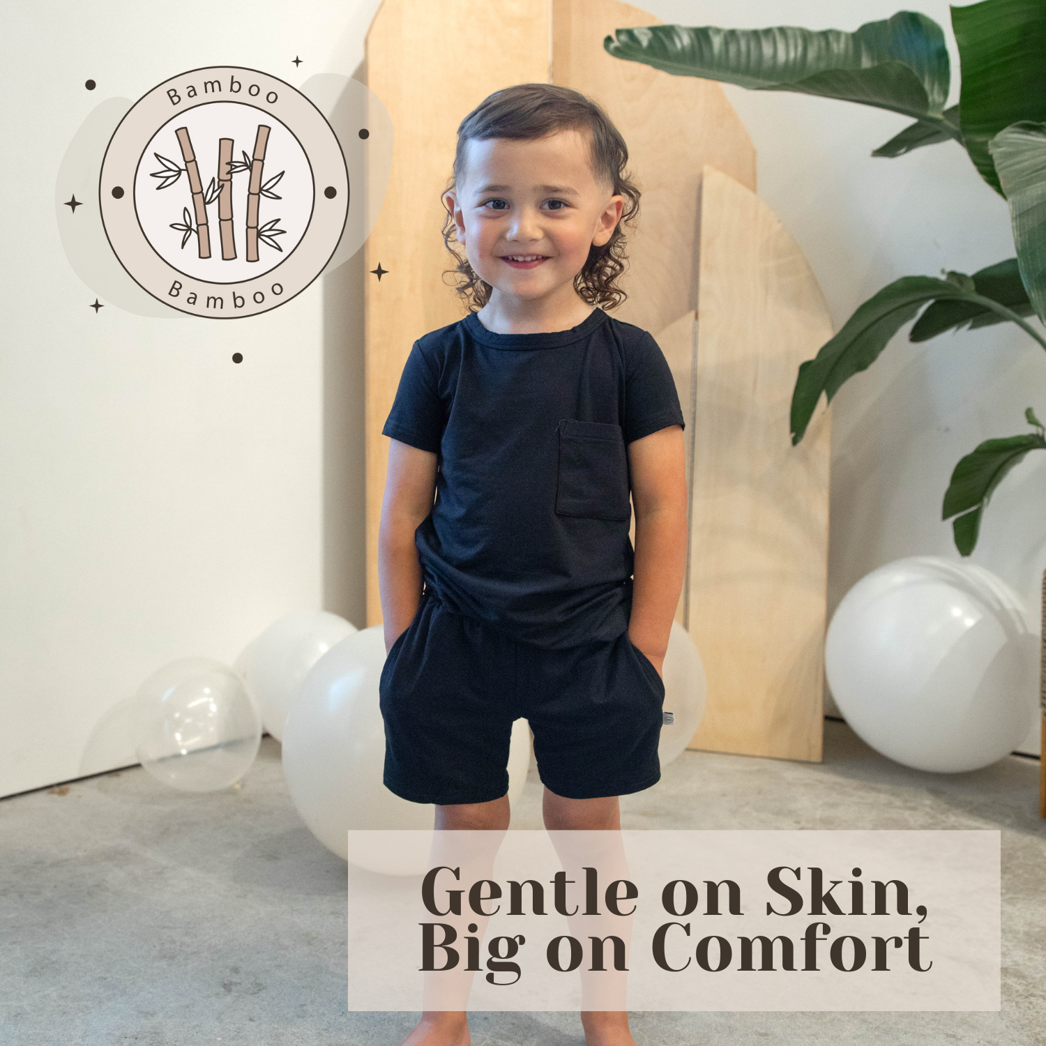 Bamboo Toddler Lounge Set in Jet
