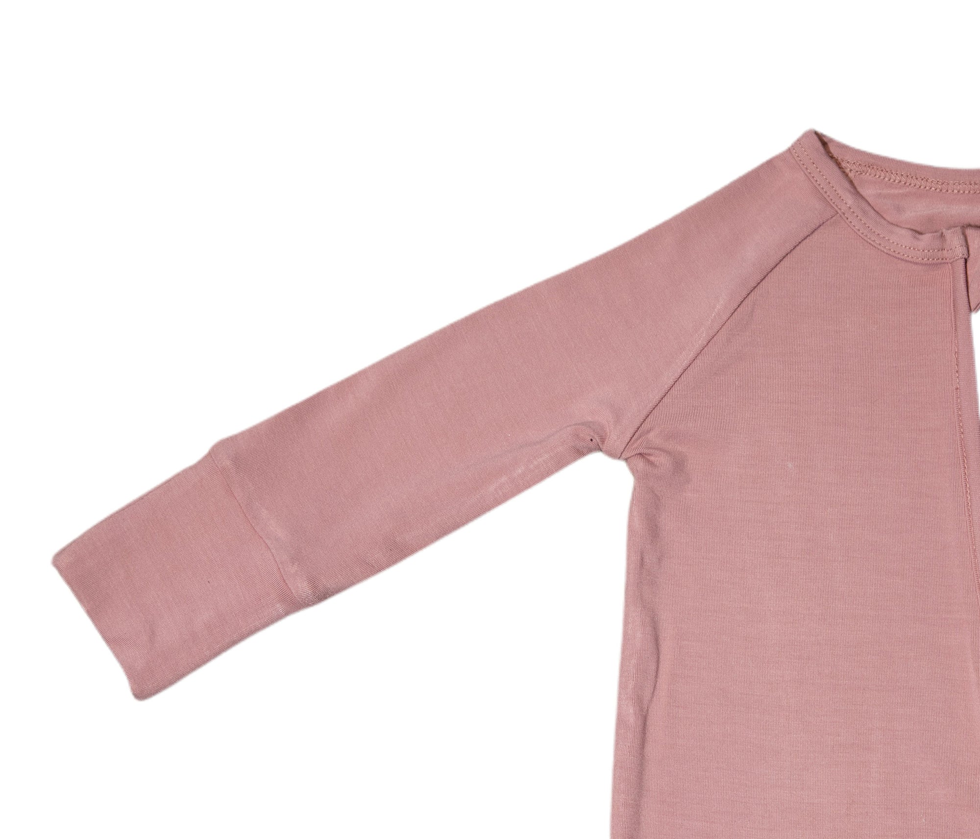 Bamboo Long Sleeve Baby Romper in GiGi’s Pink