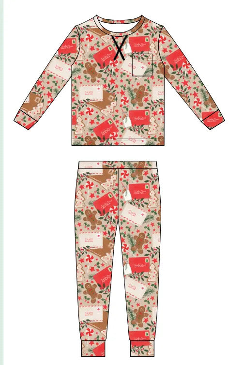 Letters to Santa Long Sleeve Bamboo Pajama & Lounge Set, 18 Months -8 PRESALE