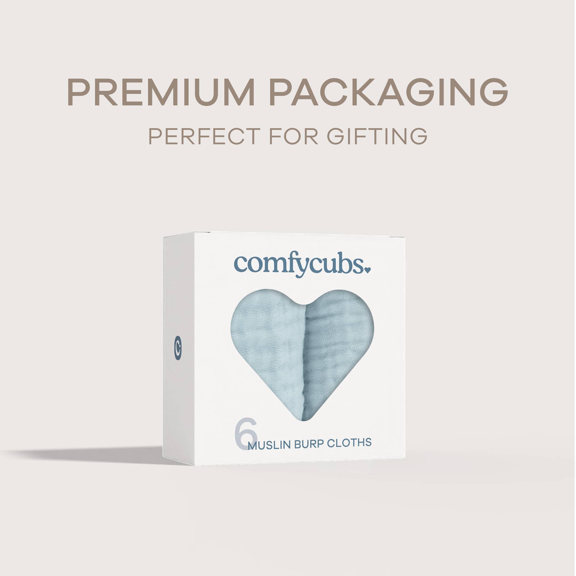 Baby Burp Cloths - 100% Muslin Cotton by Comfy Cubs