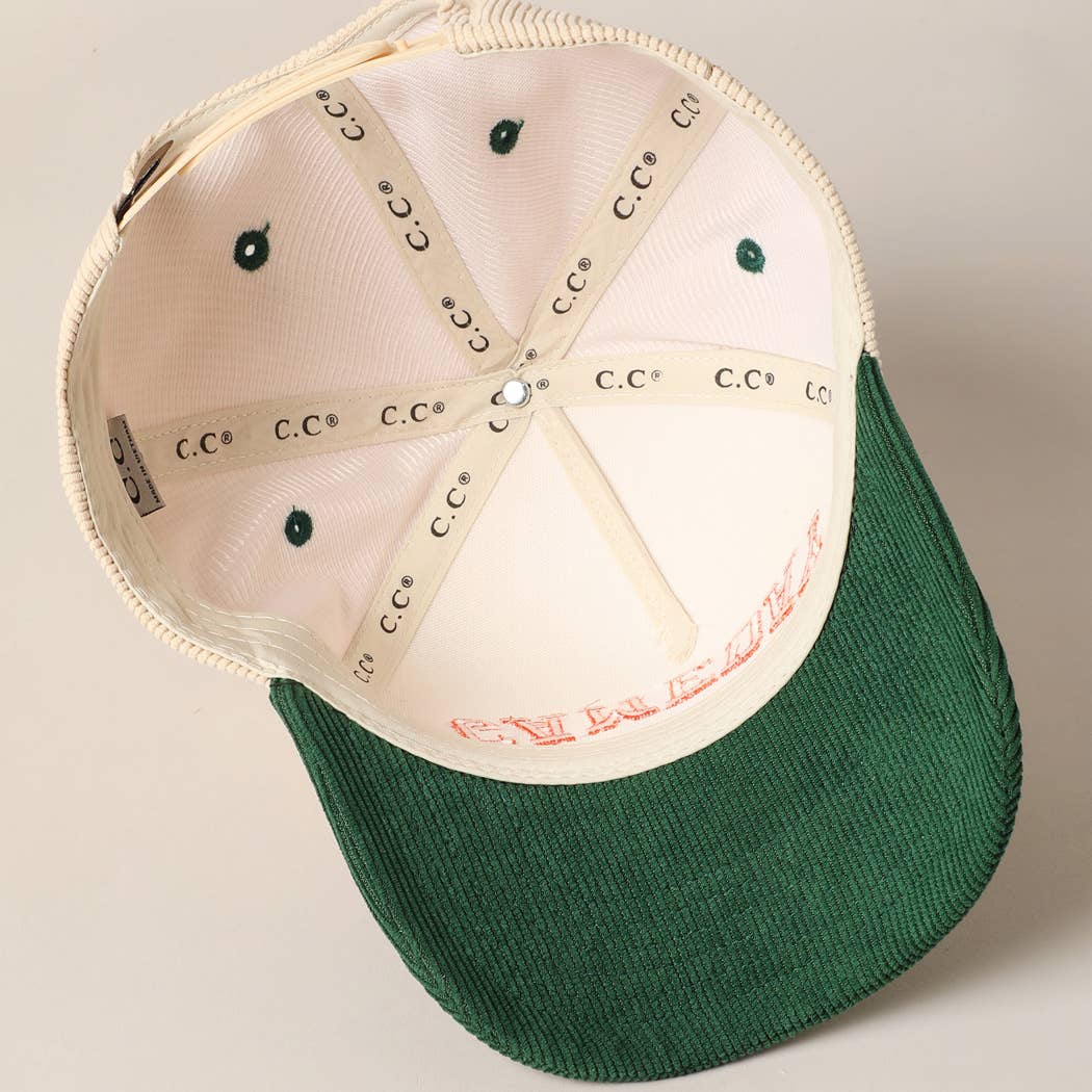 GAMEDAY Upside Down Trucker Corduroy Baseball Cap