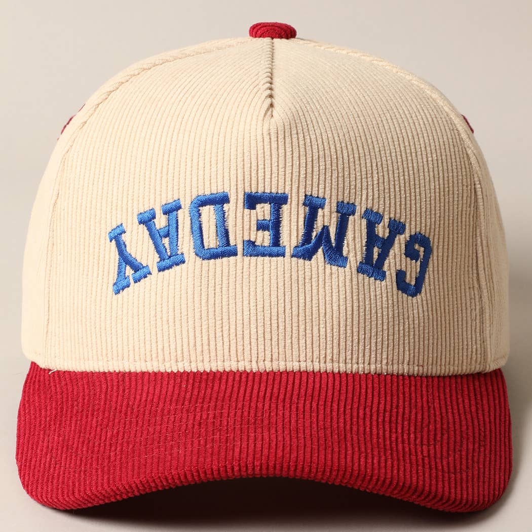 GAMEDAY Upside Down Trucker Corduroy Baseball Cap