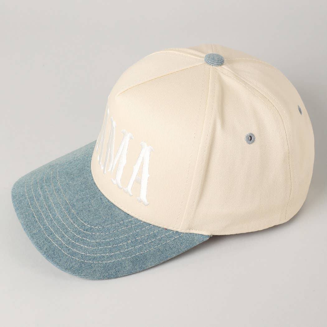 MAMA Typographic Design Embroidery Baseball Cap