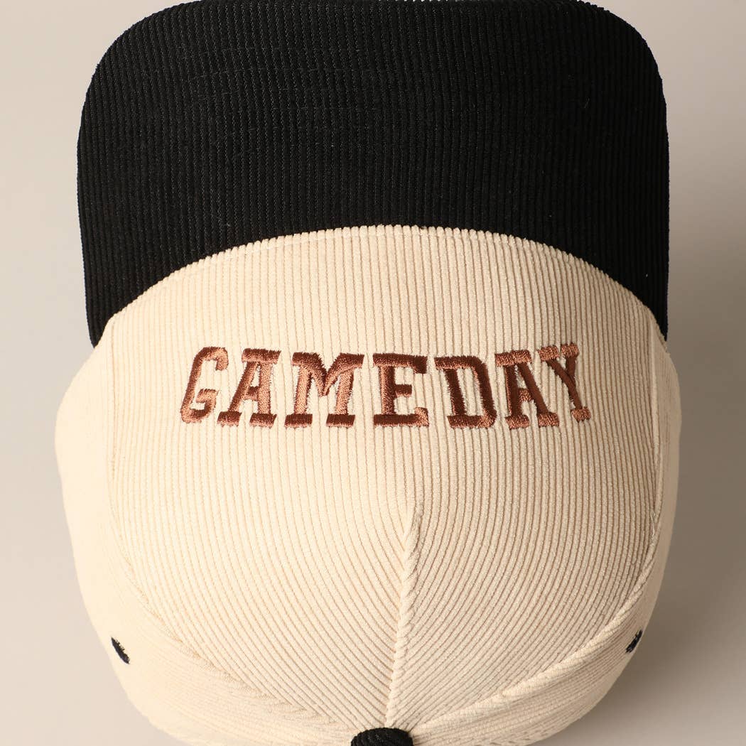 GAMEDAY Upside Down Trucker Corduroy Baseball Cap