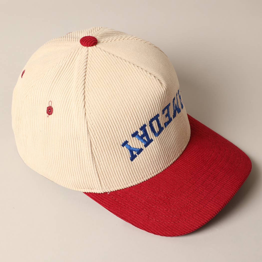 GAMEDAY Upside Down Trucker Corduroy Baseball Cap