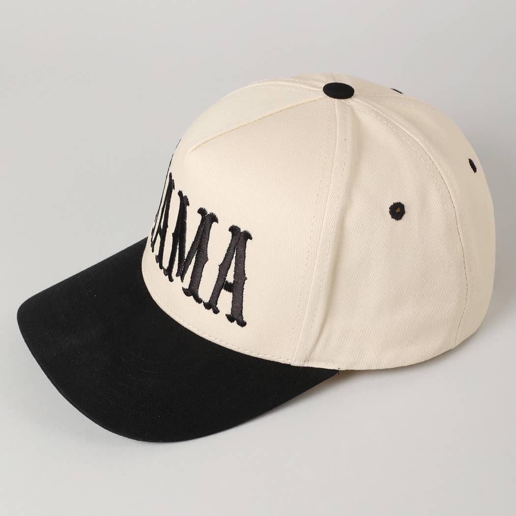 MAMA Typographic Design Embroidery Baseball Cap