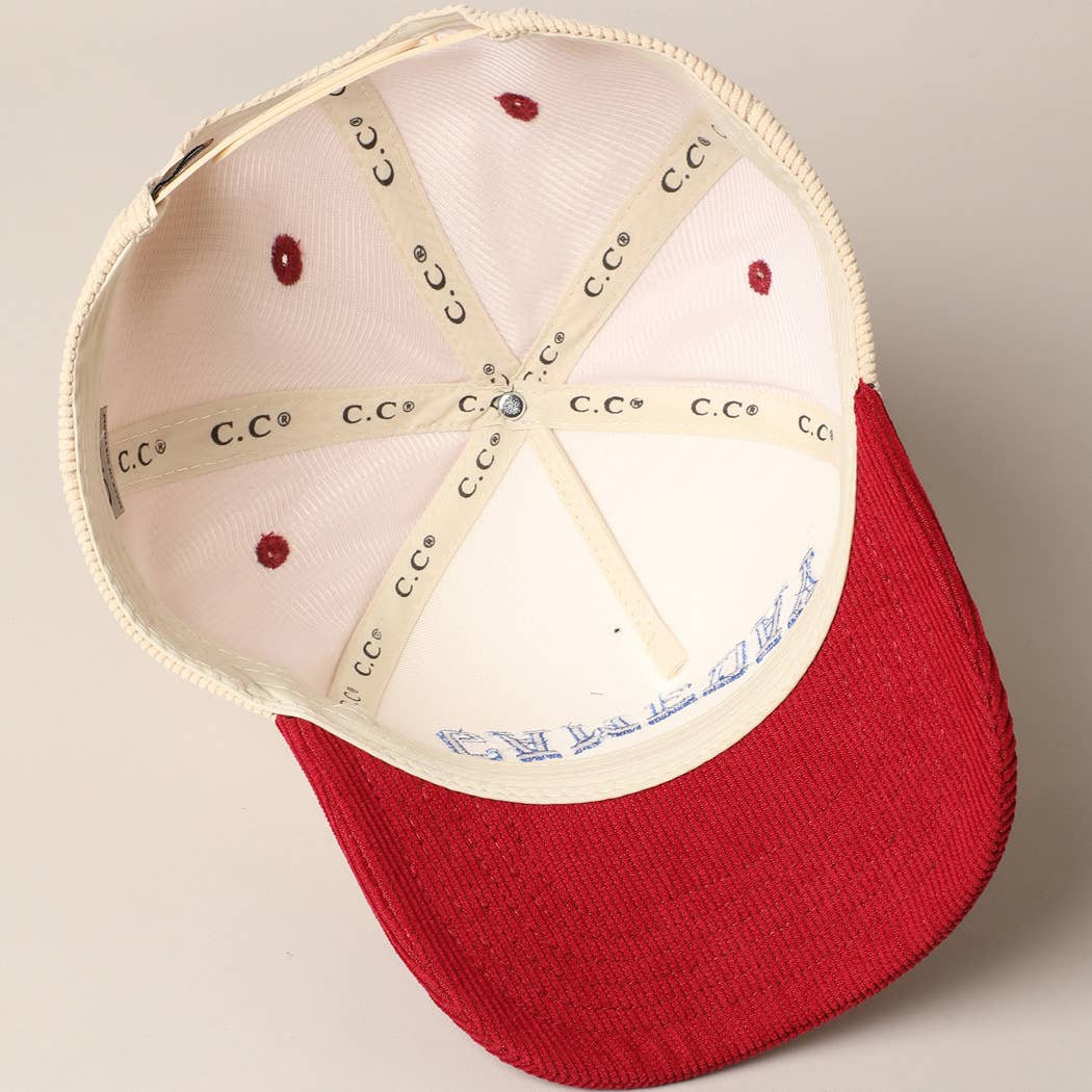 GAMEDAY Upside Down Trucker Corduroy Baseball Cap