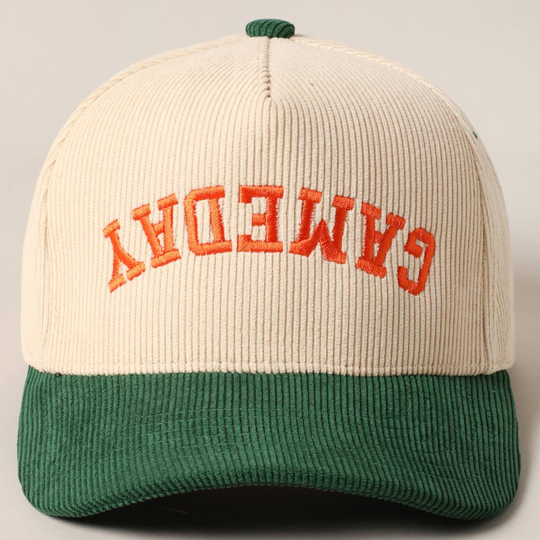 GAMEDAY Upside Down Trucker Corduroy Baseball Cap