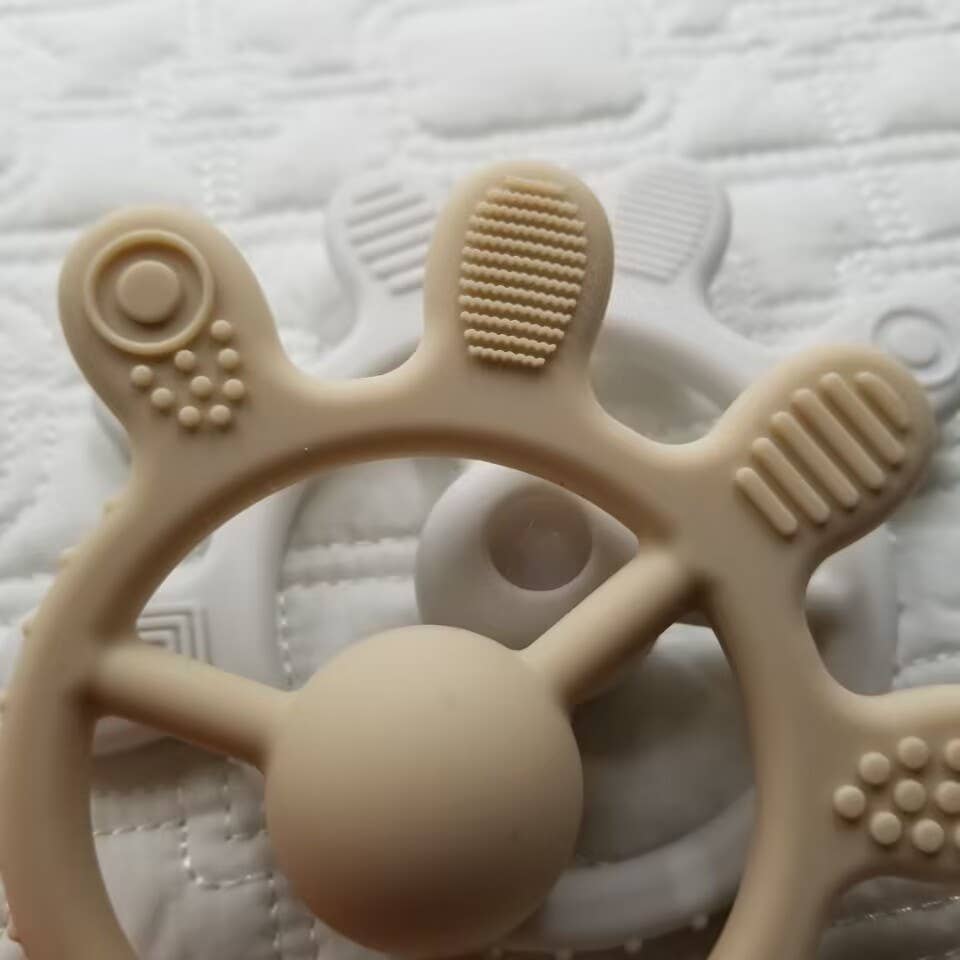 Palm Teether & Rattle Food-Grade Silicone Toy